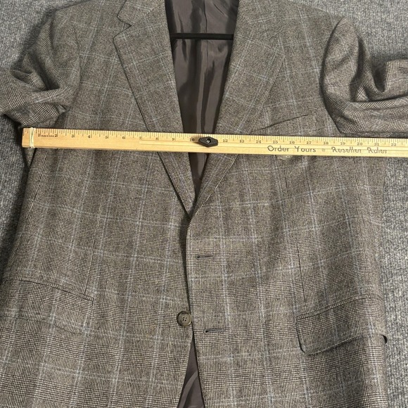 Ermenegildo Zegna Sport Coat‎ Mens 42R Gray Glen Plaid Wool Cashmere 2 Button - Picture 8 of 16